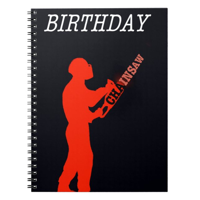 Aborist Tree surgeon Birthday present gift. Notebook (Front)