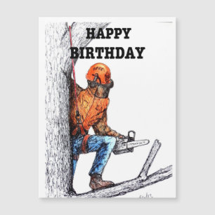 Aborist Tree surgeon Birthday present gift. Postca