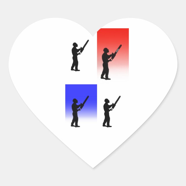 Aborist Tree surgeon christmas present gift Heart Sticker (Front)