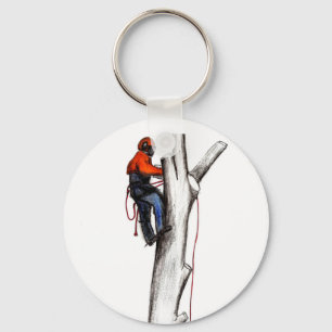 Aborist Tree surgeon christmas present gift Key Ri Ring