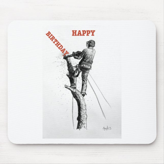 Aborist Tree surgeon christmas present gift Mouse Pad (Front)
