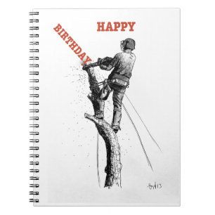 Aborist Tree surgeon christmas present gift Notebook