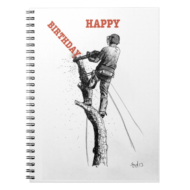 Aborist Tree surgeon christmas present gift Notebook (Front)