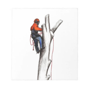 Aborist Tree surgeon christmas present gift Notepad