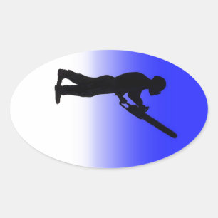 Aborist Tree surgeon christmas present gift Oval Sticker