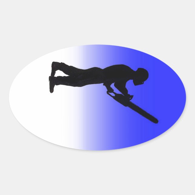 Aborist Tree surgeon christmas present gift Oval Sticker (Front)