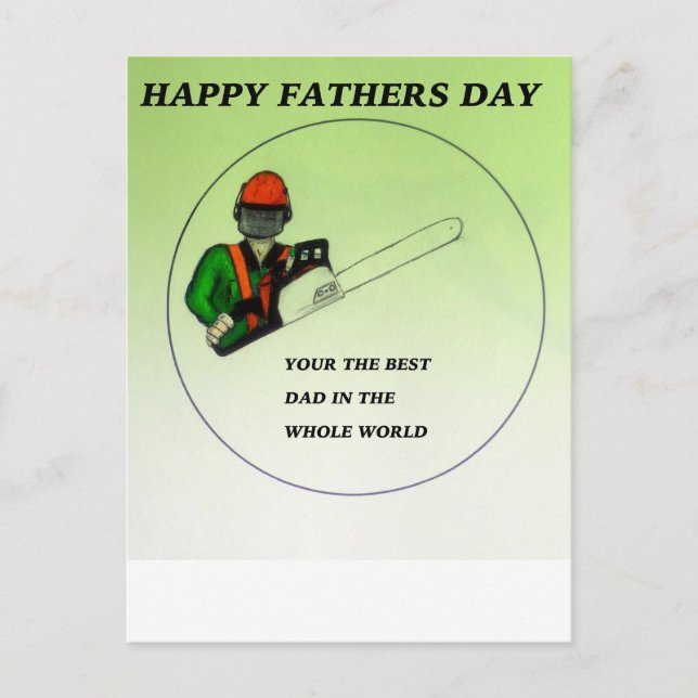 Aborist Tree surgeon Fathers Day present gift. Postcard (Front)