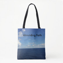 Abounding Faith Tote Bag - Ocean