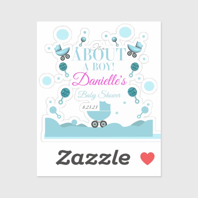 About a Boy Baby Shower Invite Invitation Gift Bag (Sheet)