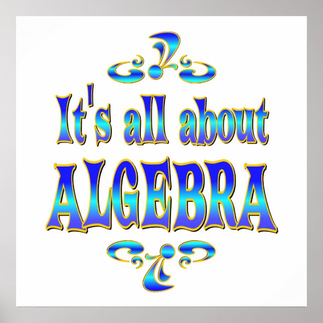 ABOUT ALGEBRA POSTER (Front)