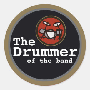 about drums classic round sticker