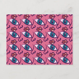 About Face - Eyes Nose Mouth Lips Face Postcard