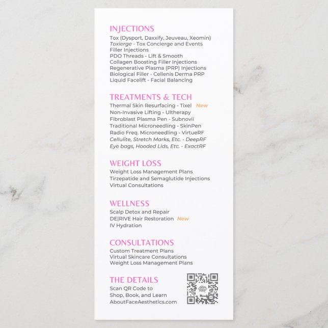 About Face Rack Cards - CHAPIN (Back)