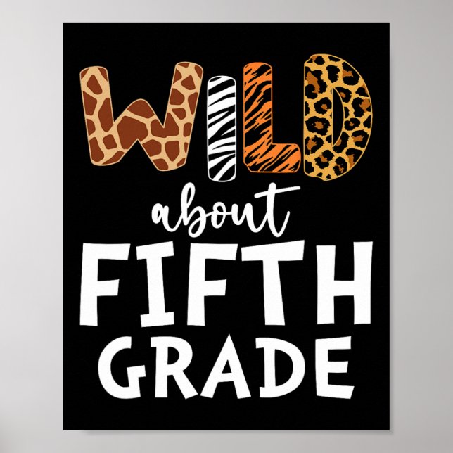 About Fifth Grade Teacher Students Back To School  Poster (Front)