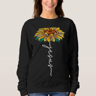 About Jesus Christ Sunflower Christian Religious R Sweatshirt