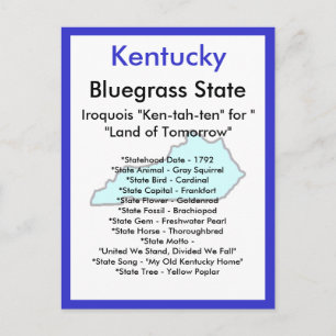 About Kentucky Postcard