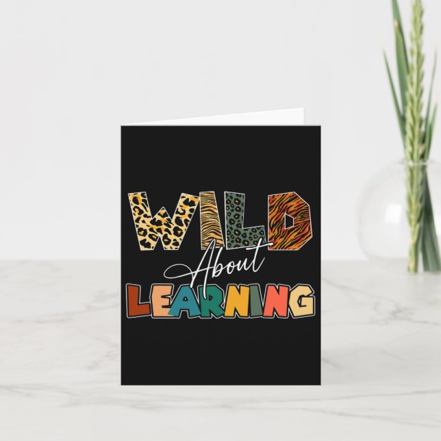 About Learning Leopard Teacher Back To School Teac Card (Front)
