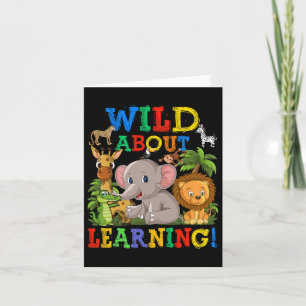 About Learning Safari Animals Jungle Back To Schoo Card