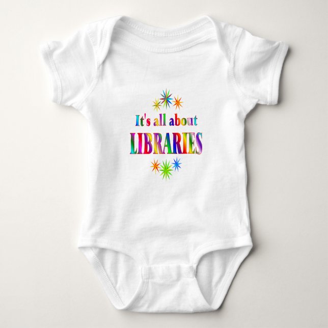 About Libraries Baby Bodysuit (Front)