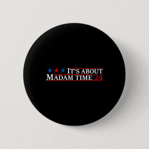 About Madam Time Harris 2024 Kamala Childless Cat 6 Cm Round Badge