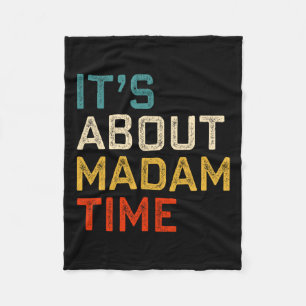 About Madam Time Kamala Harris 2024 President Wome Fleece Blanket