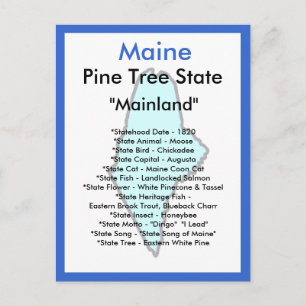 About Maine Postcard