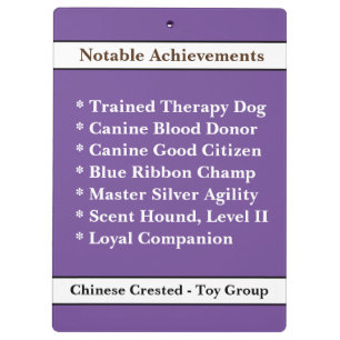 [About My Dog] Show Trials Dog Brag Clipboard