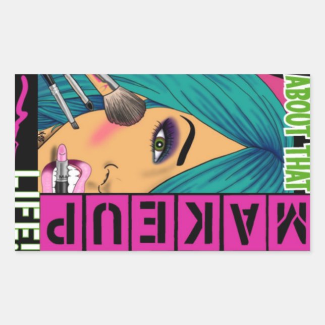 About That Makeup Life Rectangular Sticker (Front)