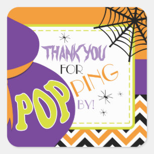 About to POP Halloween Favour Stickers