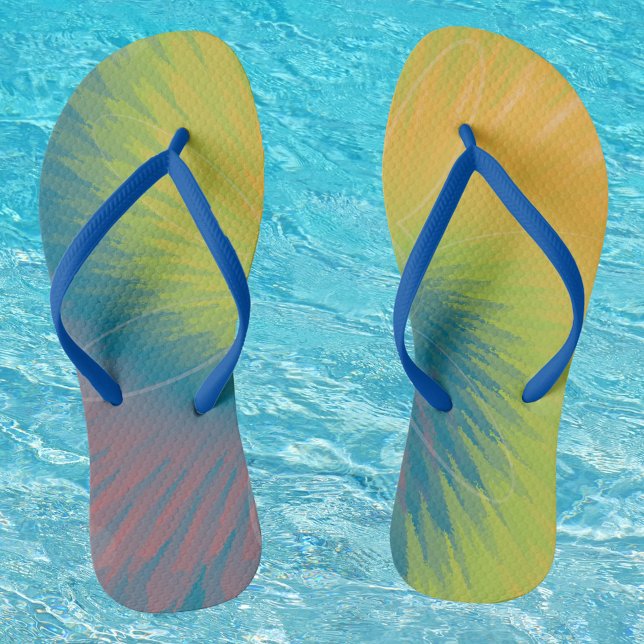 About to Tie Dye Thongs (Tie Dye Themed Flip Flops)