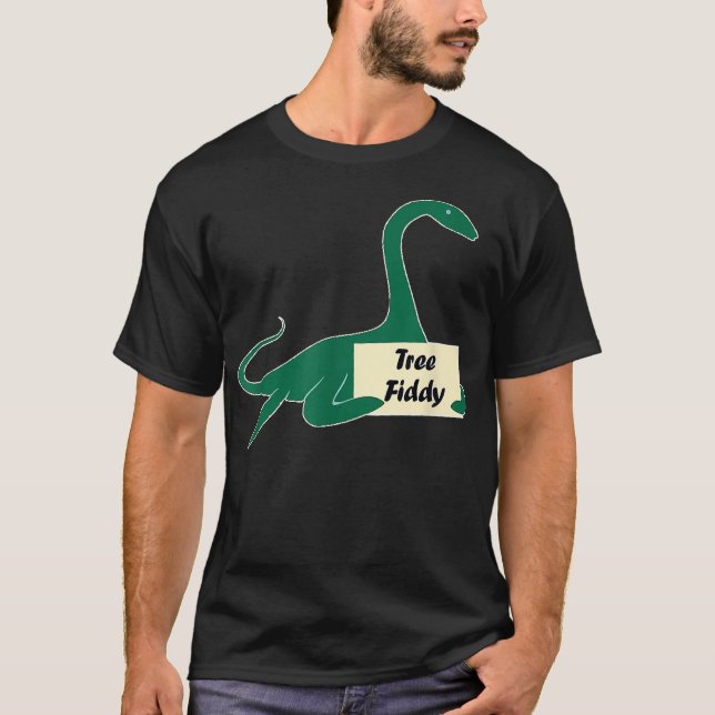 About Tree Fiddy  Funny Loch Ness Monster Tee 3  (Front)
