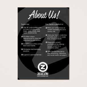 About Us Card
