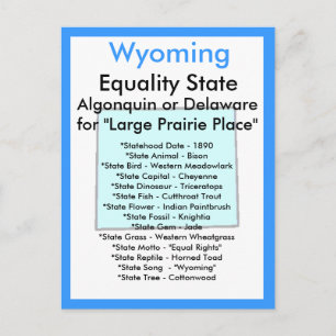 About Wyoming Postcard