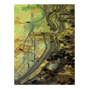 "Above a Beaver Dam I" Abstractly Enhanced Pond Photo Print