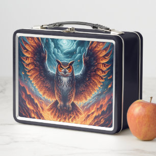 Above and Below - Wise Owl Art Metal Lunch Box