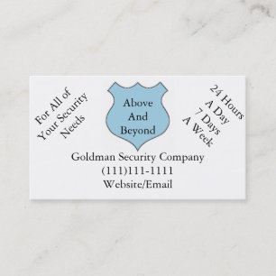 Above and Beyond Security Company Business Cards