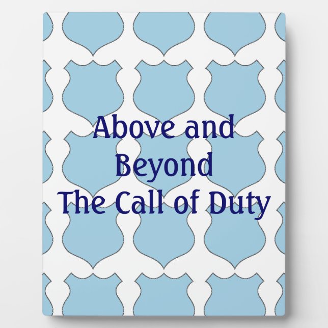 Above and Beyond the Call of Duty Badge Plaque (Front)