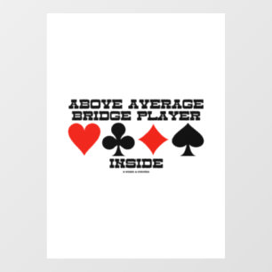 Above Average Bridge Player Inside Four Card Suits