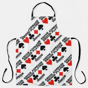 Above Average Bridge Player Inside Four Card Suits Apron