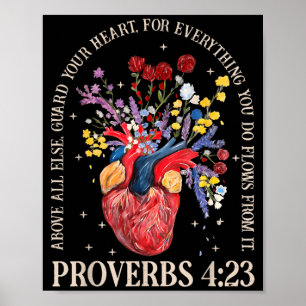 Above Else Guard Heart Proverbs 4_23 Bible Verse Poster