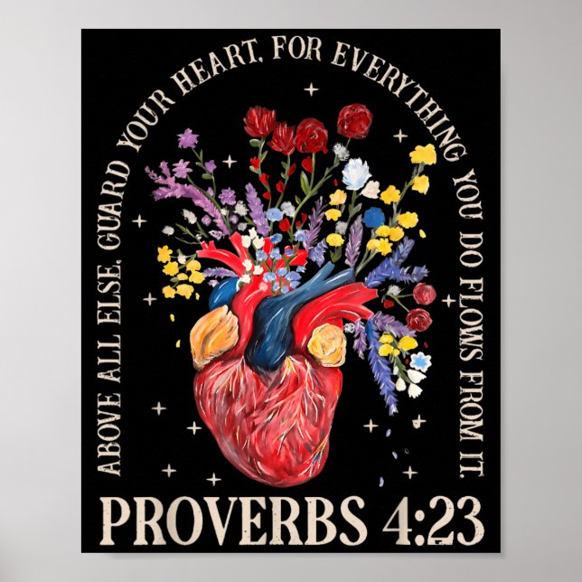 Above Else Guard Heart Proverbs 4_23 Bible Verse Poster (Front)
