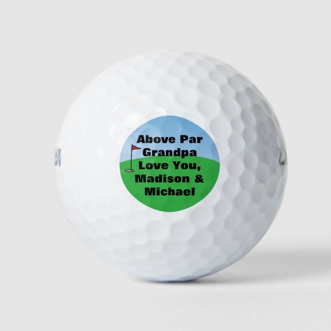 Above Par Personalised Custom Golf Balls (Front)