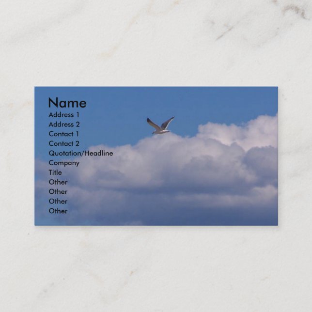 Above The Clouds Business Card (Front)