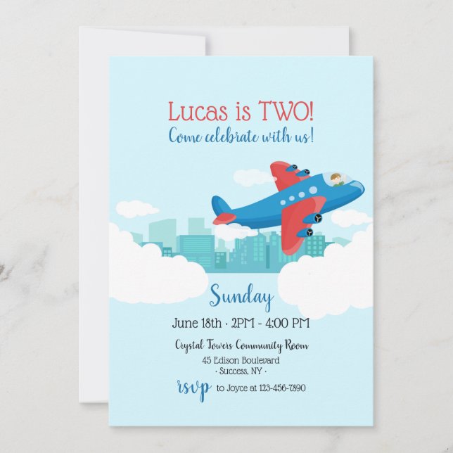 Above the Clouds Invitation (Front)