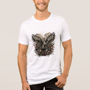 Above the Noise Falcon – Powerful Gothic Eagle Tri-Blend Shirt