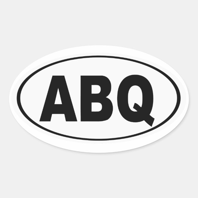 ABQ Albuquerque New Mexico Oval Sticker (Front)