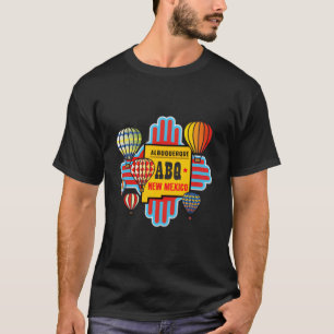 Abq Nm Albuquerque New Mexico Hot Air Balloons Zia T-Shirt