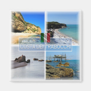 ABR001 TRABOCCHI COAST, Abruzzo, Italy, Fridge Magnet