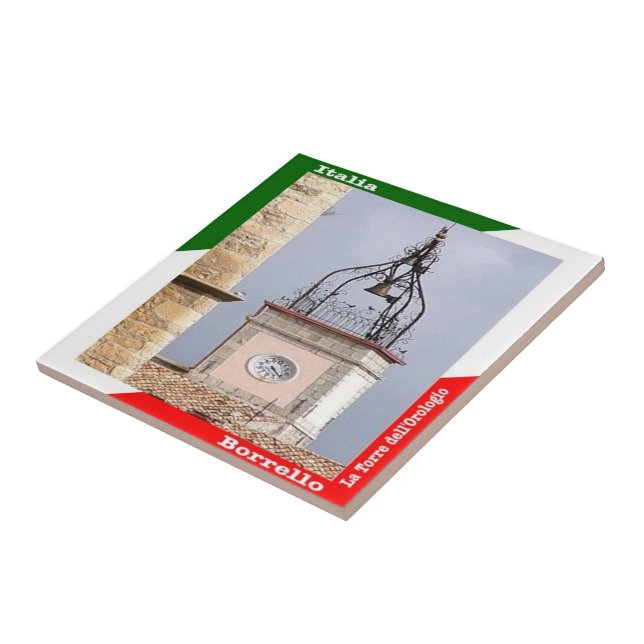 ABR017 BORRELLO, The Clock Tower, Ceramic Tile (Side)
