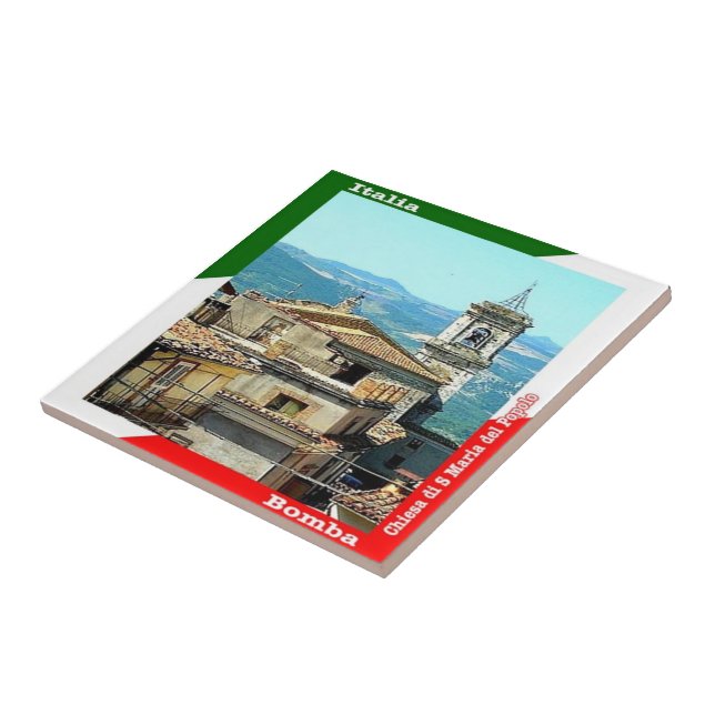 ABR018 BOMBA, Abruzzo, Italy, Ceramic Tile (Side)